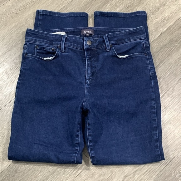 NYDJ Maryland Straight DarkWash Stretch Jeans size 12 - Picture 5 of 10
